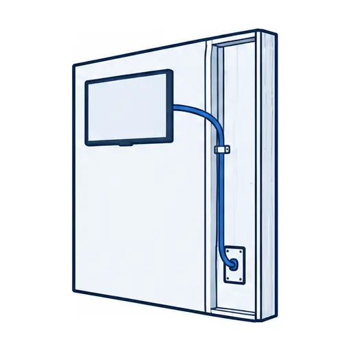 Schematic: a cable hidden inside the wall