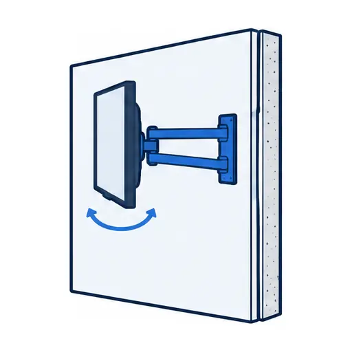 Schematic: Full-motion (articulating) mount