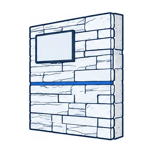 Schematic: Stone, brick or block (fireplace and feature walls)