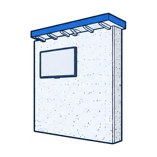 Schematic: Stucco patio wall or exterior wall