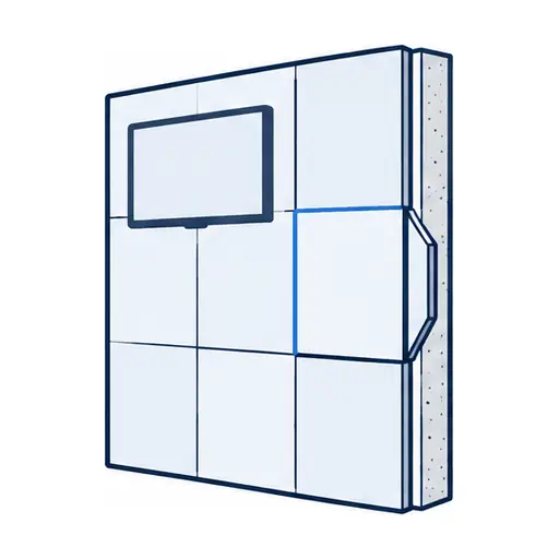 Schematic: Tile or porcelain slab feature wall