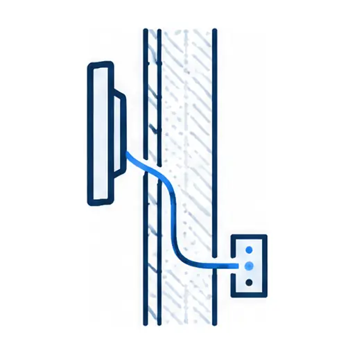 Schematic icon: In-Wall Wire Concealment