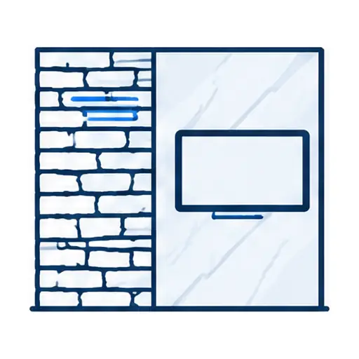 Schematic icon: Stone & Tile Feature Wall TV Mounting