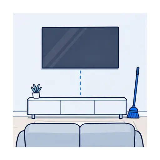 Illustration: step 4 — Hang, test, tidy